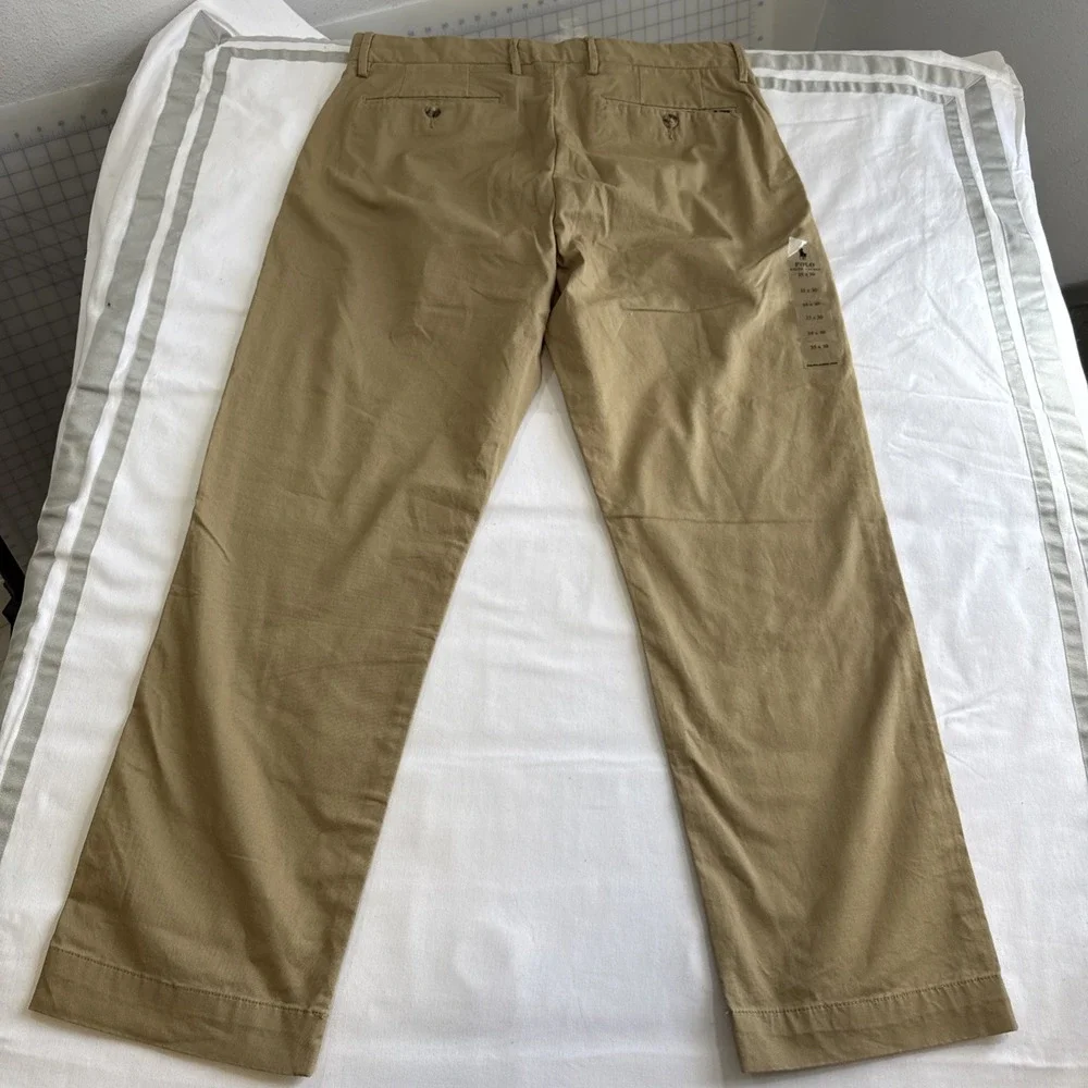 Polo Ralph Lauren Pants Mens 35x30 Khaki Chino Straight Fit Minimalist Luxury